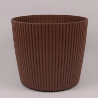 Горшок пластмассовый Milly Round коричневый 40см.