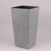 Горшок пластмассовый с вкладом FINEZJA ECO recycled серый бетон 30х30см.