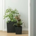 Горщик пластмасовий з вкладом JUKA ECO recycled чорний бетон 40х40см.