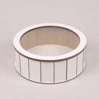 Коробка белая с прозрачной крышкой круглая 33061