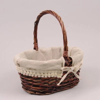 Корзина с тканью коричневая 45370