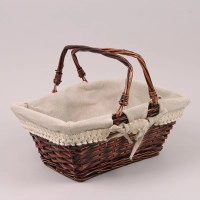 Корзина с двумя ручками коричневая 45378