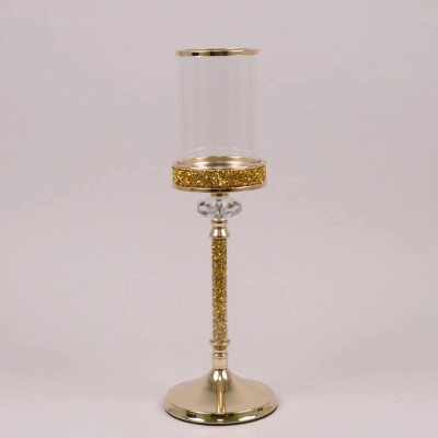 Подсвечник металлический золотой H-41 см. 36742