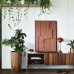 Горшок пластмассовый с вкладом Mira ECO WOOD высокий натуральное дерево 29.5см.