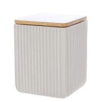 Банка керамическая с бамбуковой крышкой Scandi Beige 900 мл. 33488