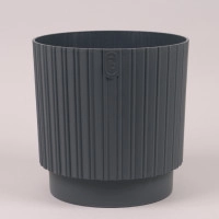 Горщик пластмасовий Mika Cyli Petit Eco Recycled антрацитовий 18см.