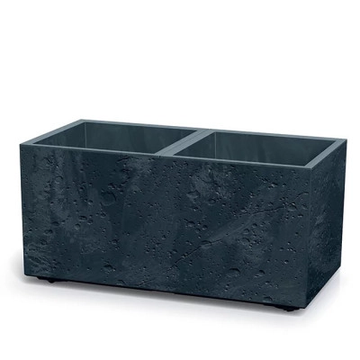 Горшок пластмассовый на роликах Sierra Case Beton Effect антрацитовый 58см.