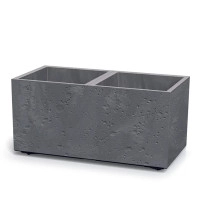 Горшок пластмассовый на роликах Sierra Case Beton Effect маренго 77см.
