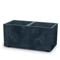 Горшок пластмассовый на роликах Sierra Case Beton Effect антрацитовый 77см.