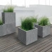 Горщик пластмасовий на роликах Sierra Square Beton Effect чорний бетон 29х29см.