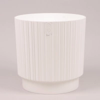 Горшок пластмассовый Mika Cyli Petit Eco Recycled белый 26см.