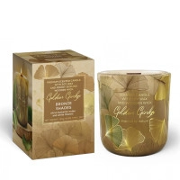 Свеча ароматическая с деревянным фитилем "Golden Ginkgo" (Bronze Shades) 28799