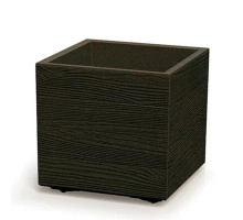 Горщик пластмасовий на роликах Madera Square ECO кава 29х29см.