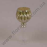Підсвічник скляний шампань 30056