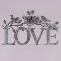 Напис металевий настінний LOVE 26440