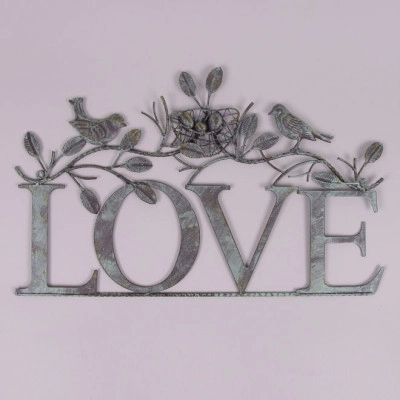Напис металевий настінний LOVE 26440