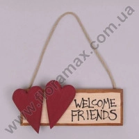 Табличка дерев'яна Welcome friends 29414