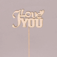 Топер дерев'яний I Love YOU 29742